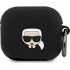 Karl Lagerfeld silikoninis Ikonik AirPods Cover skirta AirPods 3 - Juodas