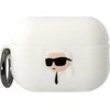 Apple AirPods Pro 2 Karl Lagerfeld silikoninis Karl Head 3D ausinių dėklas baltos spalvos