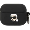 Karl Lagerfeld KLAPRUNIKK AirPods Pro dėklas ausinėms juodos spalvos silikoninis Karl Head 3D