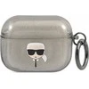 Apple AirPods Pro ausinių dėklas Karl Lagerfeld Glitter Karl`s Head (KLAPUKHGK) juodos spalvos