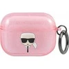 Apple AirPods Pro ausinių dėklas Karl Lagerfeld Glitter Karl`s Head (KLAPUKHGP) rožinės spalvos
