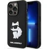 Karl Lagerfeld KLHCP14L3DRKHNK iPhone 14 Pro 6.1″ juodos spalvos kietas dėklas Rubber Choupette 3D