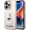 Apple iPhone 14 Pro Karl Lagerfeld dėklas Ikonik Choupette (KLHCP14LHNCHTCP) rožinės spalvos