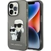 Apple iPhone 14 Pro Karl Lagerfeld dėklas IML GLIT NFT Karl&amp;Choupette (KLHCP14LHNKCTGK) juodos spalvos
