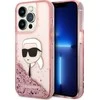 Apple iPhone 14 Pro Karl Lagerfeld dėklas Glitter NFT Karl Head (KLHCP14LLNKHCP) rožinės spalvos