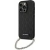 Karl Lagerfeld dėklas iPhone 14 Pro 6,1 KLHCP14LSACKLHPK juodas Saffiano Mono Chain