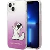 Apple iPhone 14 Plus Karl Lagerfeld dėklas Choupette Fun rožinės spalvos