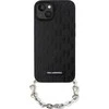 Karl Lagerfeld KLHCP14SSACKLHPK Apple iPhone 14 / 15 / 13 6.1″ juodos spalvos kietas dėklas Saffiano Monogram Chai
