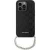 Apple iPhone 14 Karl Lagerfeld dėklas Saffiano Monogram Chain (KLHCP14SSACKLHPK) juodos spalvos