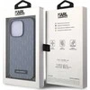 Karl Lagerfeld Saffiano Monogram Chain - dėklas skirtas Apple iPhone 14 Pro Max Sidabrinis