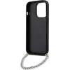 Karl Lagerfeld Saffiano Monogram Chain - dėklas skirtas Apple iPhone 14 Pro Max Sidabrinis