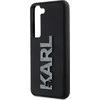 Karl Lagerfeld KLHCS23M3DMBKCK S23+ S916 juodos spalvos kietas dėklas 3D Rubber Glitter Logo