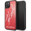 Apple iPhone 11 Pro Max Karl Lagerfeld Dėklas Signature Glitter (KLHCN65DLKSRE) raudonos spalvos