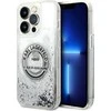 Apple iPhone 14 Pro Max Karl Lagerfeld dėklas Liquid Glitter RSG sidabrinės spalvos