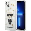 Dėklas Karl Lagerfeld KLHCP13SHFLT IPHONE 13 MINI 5.4 "TRANSPARENT/TRANSPARENT FLOWER IKONIK KARL