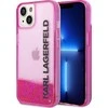 Karl Lagerfeld KLHCP14MLCKVF Apple iPhone 14Plus / 15 Plus 6,7″ rožinės spalvos kietas dėklas Liquid Glitter Elong