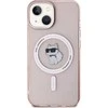 Karl Lagerfeld KLHMP12MHFCCNOP Apple iPhone 12/12 Pro 6.1″ rožinės spalvos kietas dėklas IML Choupette MagSafe