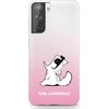 Samsung Galaxy S21 Plus Karl Lagerfeld dėklas Choupette Fun (KLHCS21MCFNRCPI) rožinės spalvos