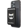 Dėklas Karl Lagerfeld KLWMSCHSFBK piniginė su kortelių lizdu Saffiano Choupette Head MagSafe juodas/juodas
