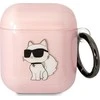 Apple AirPods Karl Lagerfeld Ikonik Choupette (KLA2HNCHTCP) ausinių dėklas rožinės spalvos