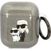 Apple AirPods Karl Lagerfeld Gliter Karl&amp;Choupette (KLA2HNKCTGK) ausinių dėklas juodos spalvos