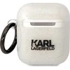 Karl Lagerfeld KLA2HNKCTGT Airpods 1/2 dėklas skaidrus Glitter Karl&Choupette