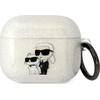 Apple AirPods 3 Karl Lagerfeld Gliter Karl&amp;Choupette (KLA3HNKCTGT) ausinių dėklas skaidrus