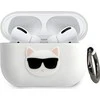 Karl Lagerfeld KLACAPSILCHWH AirPods Pro cover balta/baltas silikoninis Choupette