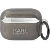Karl Lagerfeld KLAP2HNKCTGK Airpods Pro 2 (2022/2023) dėklas juodos spalvos Glitter Karl&Choupette