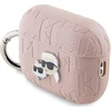 Apple AirPods Pro 2 Karl Lagerfeld Cover Monogram Karl & Choupette Head ausinių dėklas rožinės spalvos