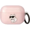 Apple AirPods Pro Karl Lagerfeld Ikonik Choupette (KLAPHNCHTCP) ausinių dėklas rožinės spalvos