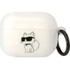 Dėklas Karl Lagerfeld Karlo Lagerfeldo etapai, skirti Airpods Pro KLAPHNCHTCT baltai Ikonik Choupette