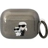 Karl Lagerfeld KLAPHNKCTGK Airpods Pro dėklas juodos spalvos Glitter Karl&Choupette