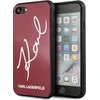 Apple iPhone SE 2022 / SE 2020 / 7 / 8 Karl Lagerfeld Dėklas Signature Glitter (KLHCI8DLKSRE) raudonos spalvos