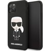 Karl Lagerfeld KLHCN58SLFKBK iPhone 11 Pro kietas dėklas juodas / juodas silikoninis ikoninis