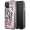 Dėklas Karl Lagerfeld Guess Glitter Signature Cover skirtas Apple iPhone 11 Pro, rožinis