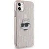 Karl Lagerfeld KLHCN61HKLPCHP Apple iPhone 11 / Xr 6.1″ rožinės spalvos kietas dėklas IML Choupette Head & Monogram