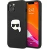 Dėklas Karl Lagerfeld KLHCP13SPKMK IPHONE 13 MINI 5.4 "Juodas/Juodas HARDCASE LEATHER IKONIK KARL`S HEAD METAL