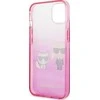 Karl Lagerfeld KLHCP13STGKCP Apple iPhone 13 mini 5,4″ kietas dėklas rožinės spalvos Gradient Ikonik Karl & Choupett