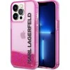 Apple iPhone 14 Pro Karl Lagerfeld dėklas Liquid Glitter Elong rožinės spalvos