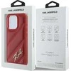 Apple iPhone 15 Pro Karl Lagerfeld Diagonal Quilted Script (KLHCP15LPQDSMGR) dėklas telefonui raudonos spalvos