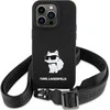 Karl Lagerfeld KLHCP15SSCBSCNK Apple iPhone 15/ 14 / 13 6.1″ kietas dėklas juodos spalvos Crossbody Silicone Chou