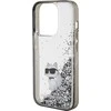 Karl Lagerfeld KLHCP15XLKCNSK Apple iPhone 15 Pro Max 6.7″ skaidrus kietas dėklas Liquid Glitter Choupette