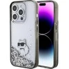 Karl Lagerfeld KLHCP15XLKCNSK Apple iPhone 15 Pro Max 6.7″ skaidrus kietas dėklas Liquid Glitter Choupette