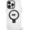 Karl Lagerfeld KLHMP15SHMRSKHH Apple iPhone 15/ 14 / 13 6.1″ baltos spalvos kietas dėklas Ring Stand Karl Head Mag