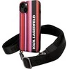 Apple iPhone 14 Karl Lagerfeld dėklas Color Stripes Strap rožinės spalvos