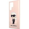 Karl Lagerfeld KLHCS23LSNIKBCP Samsung Galaxy S23 Ultra S918 kietas dėklas rožinės spalvos Silicone Ikonik
