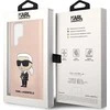 Karl Lagerfeld KLHCS23LSNIKBCP Samsung Galaxy S23 Ultra S918 kietas dėklas rožinės spalvos Silicone Ikonik