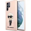 Karl Lagerfeld KLHCS23LSNIKBCP Samsung Galaxy S23 Ultra S918 kietas dėklas rožinės spalvos Silicone Ikonik