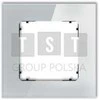 Karlik Elektrotechnik 15-12-IRSK-1 ICON Universalus viengubas kvadratinis rėmas - stiklo efektas (rėmas: pilkas dugnas: juodas) 15-12-IRSK-1